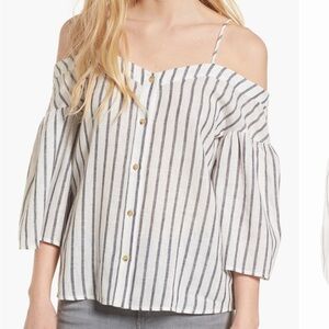 BP. Striped Off The Shoulder Women Top. Size Small.